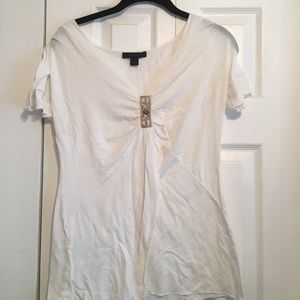 White Beaded T-Shirt